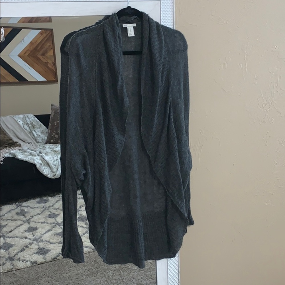 Charcoal grey sweater cardigan